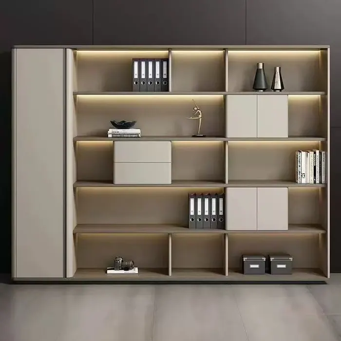 Office storage shelving with filing